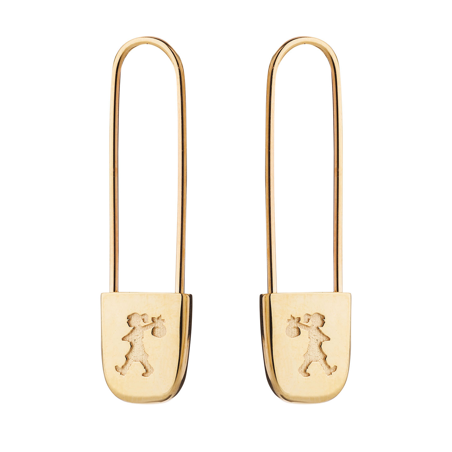 Karen Walker Jewellery Runaway Safety Pin Earrings